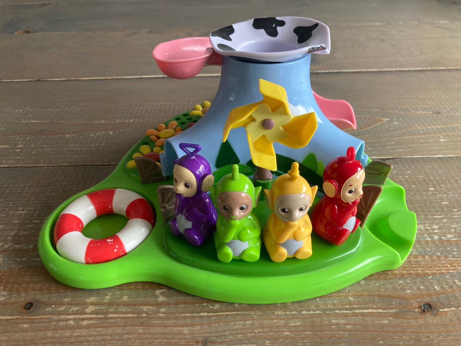 TOMY Teletubbies floating bath island playset, Gebruikt, Overige merken, Speelgoedset, Ophalen of Verzenden