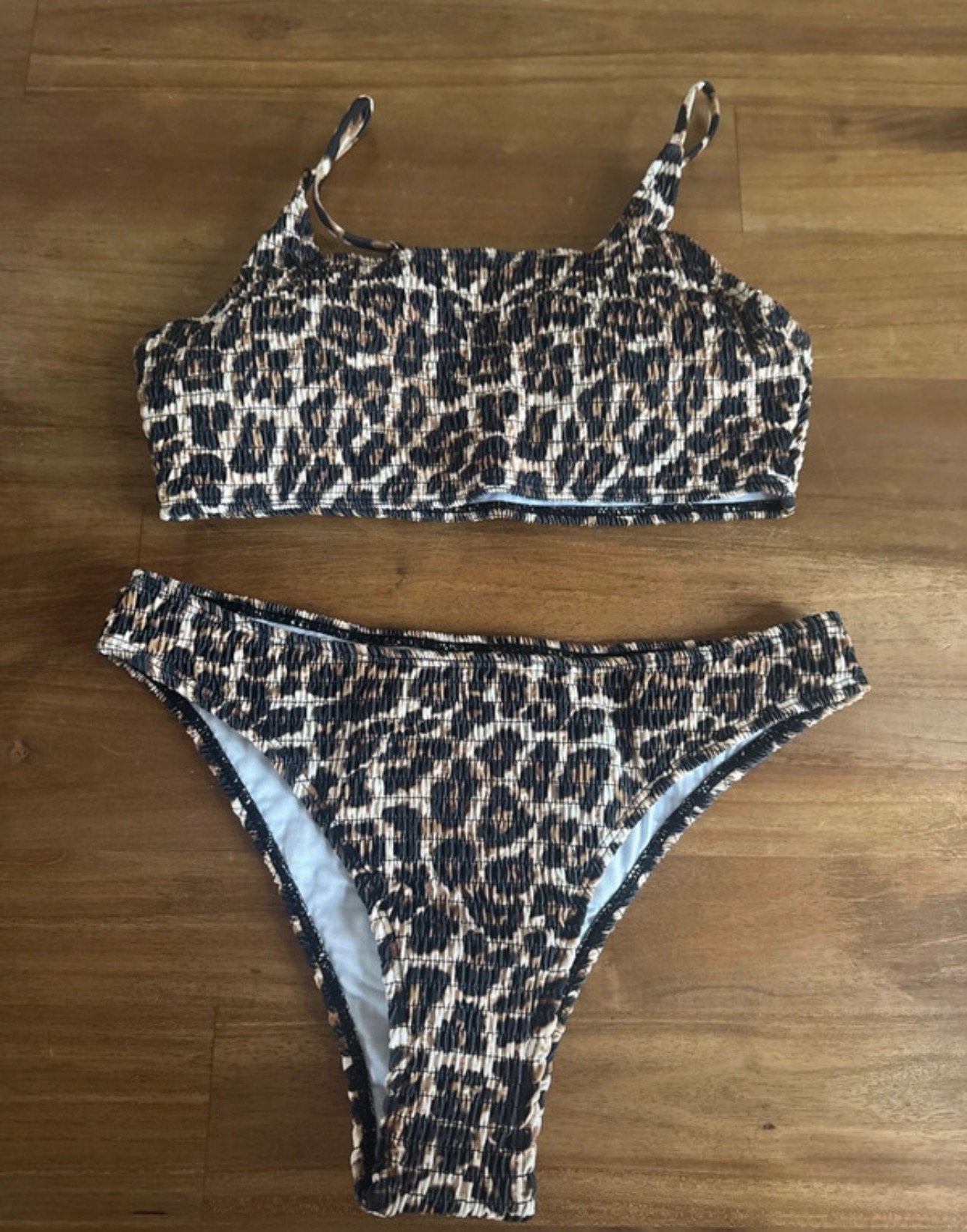 Panterprint bikini, Kleding | Dames, Verzenden, Nieuw, Beige, Bikini