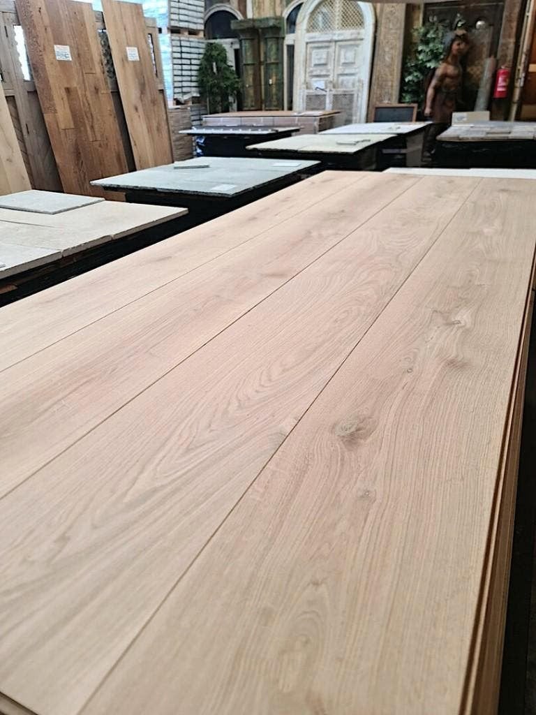 SALE; MASSIEF FRANS EIKEN VLOERDELEN XL 22 CM BREED., Ophalen, Nieuw, 75 m² of meer, Parket