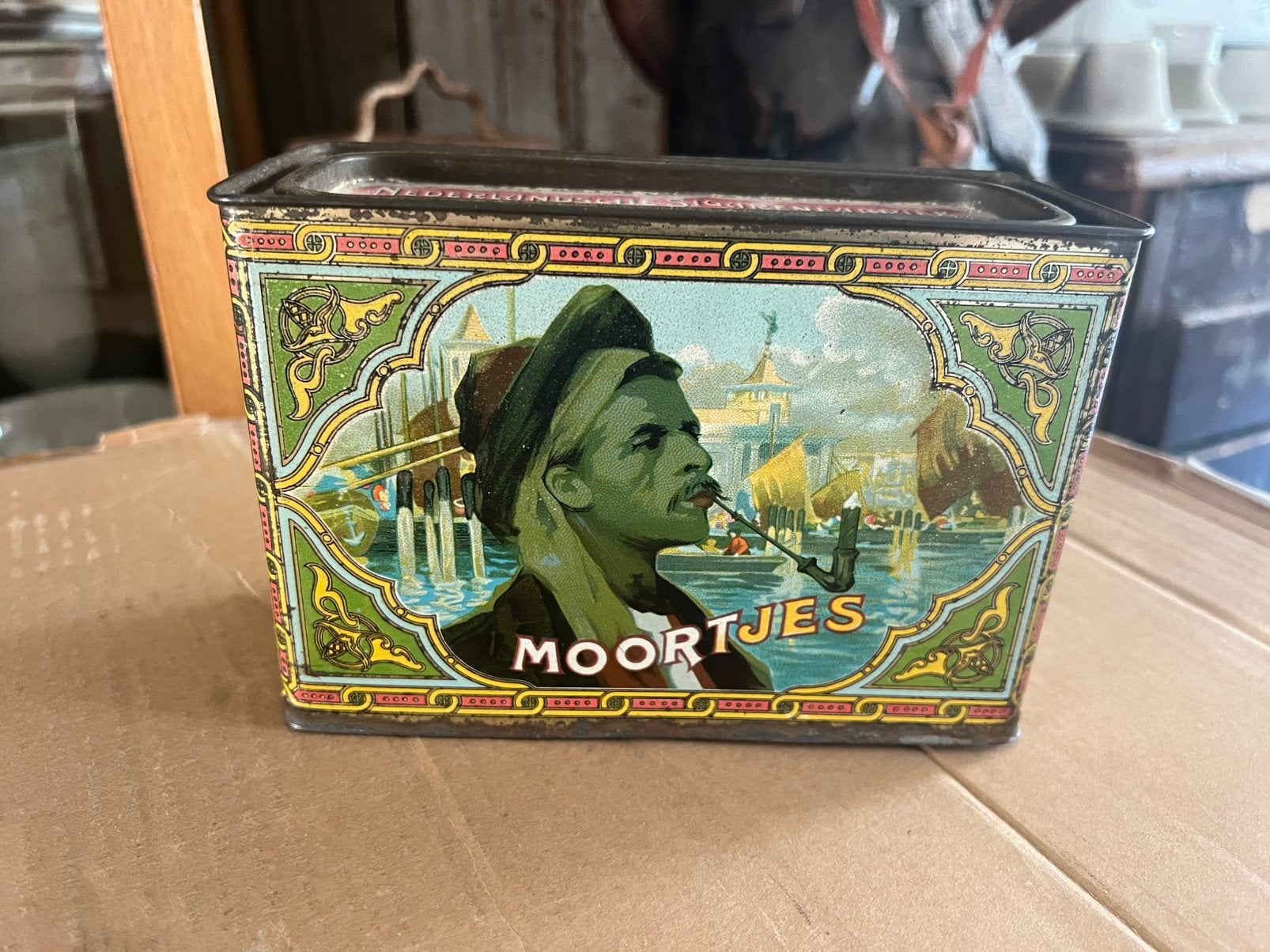 ANTIEK MOOI BLIK “ Het roode anker” Delft, Ophalen of Verzenden, Gebruikt, Overige