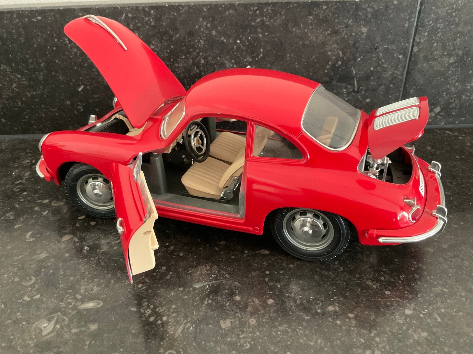Schaalauto 1/18 Burago Porsche 356 B 1961 - Nette staat, Ophalen of Verzenden, Zo goed als nieuw, Auto, Bburago