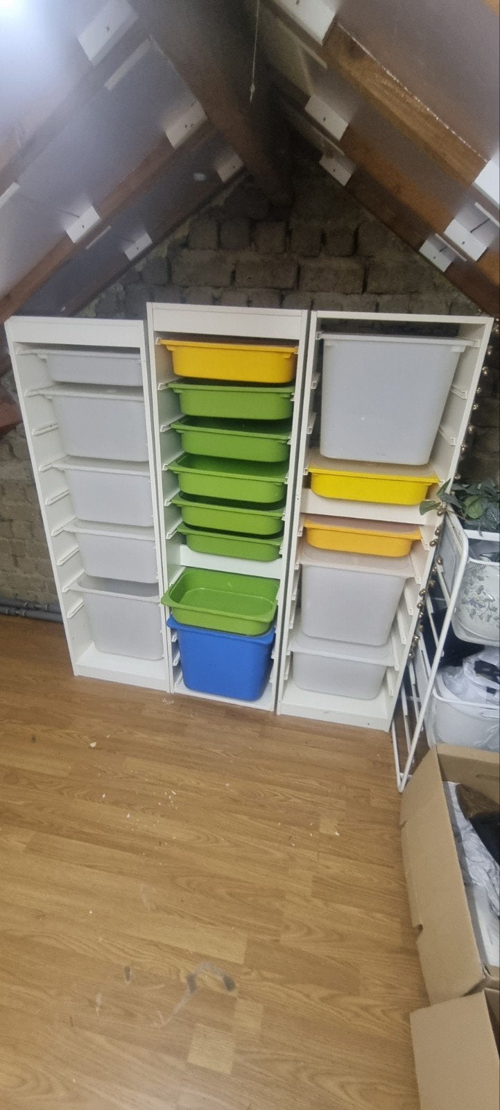 3 IKEA Trofast opbergkasten met bakken, Kinderen en Baby's, Ophalen, Gebruikt, Kast, 75 tot 100 cm