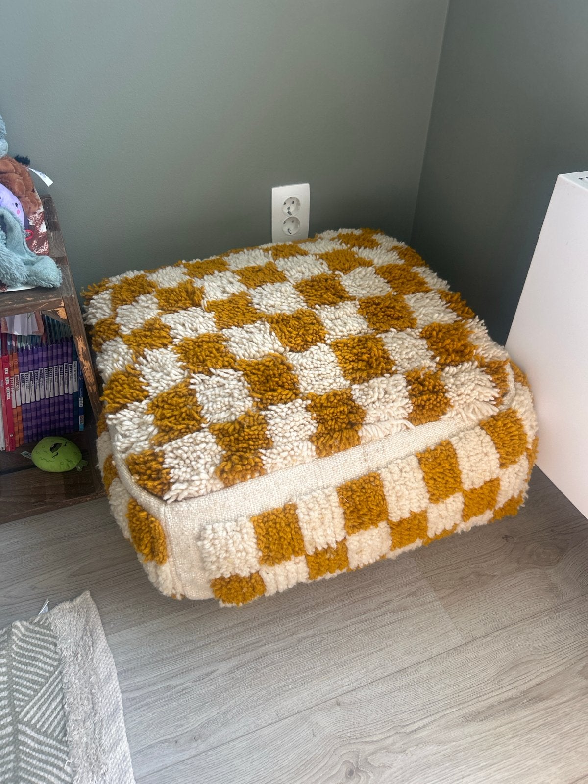 HK living poef 60x60 - Zo goed als nieuw, Ophalen, Vierkant, Zo goed als nieuw, Stof