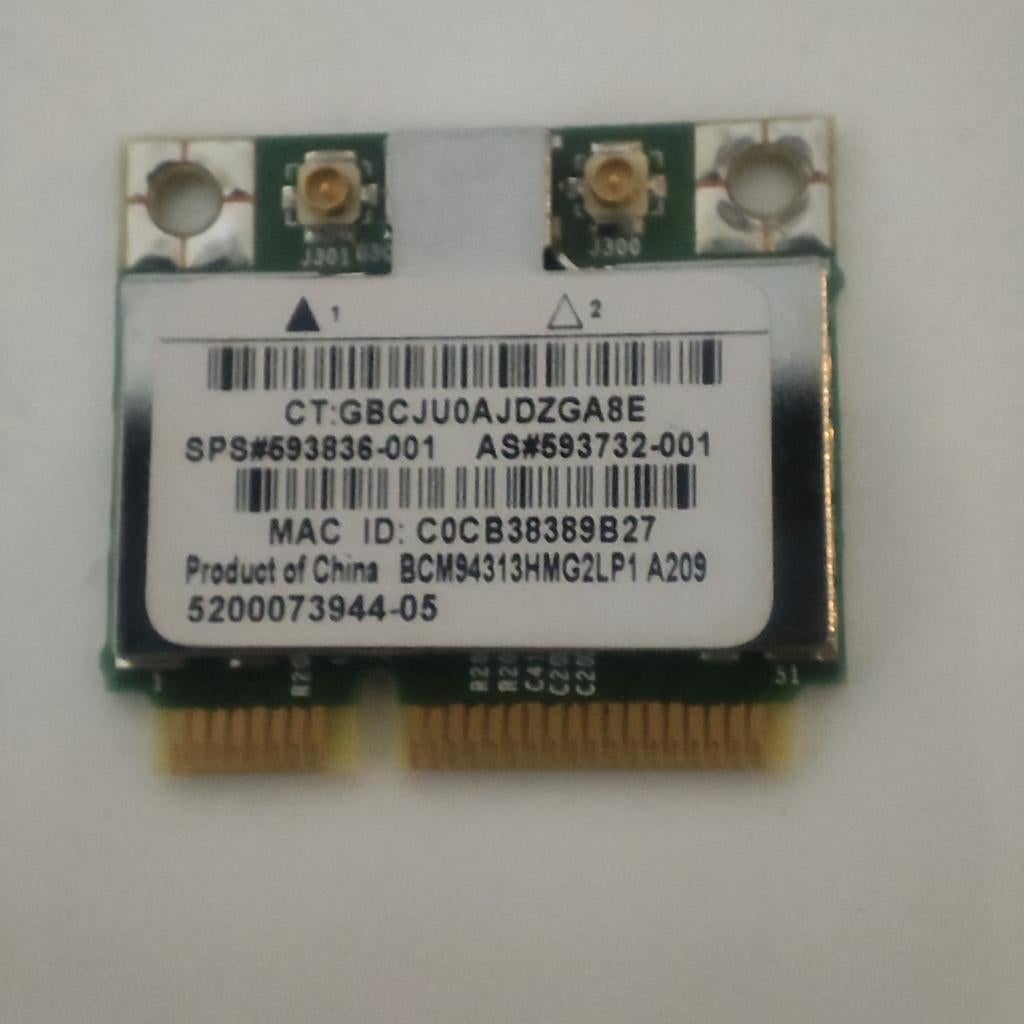 HP BCM94313HMG2LP1 A209 WiFi Kaart, Computers en Software, Netwerkkaarten, Ophalen of Verzenden, Gebruikt, Intern, HP