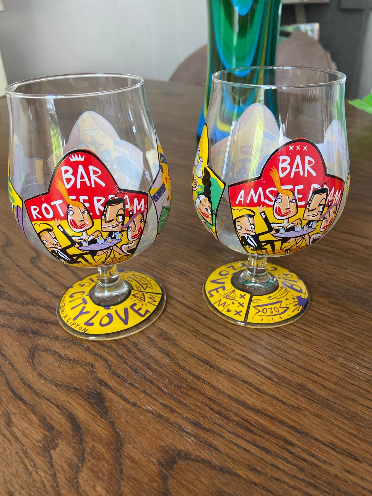Citylove bierglazen set - Rotterdam & Amsterdam, Ophalen of Verzenden