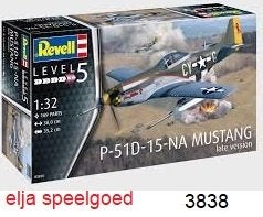 Revell 1:32 P-51D-15NA MUSTANG 3838 modelbouw vliegtuig, Revell, Nieuw, Ophalen of Verzenden, Groter dan 1:72