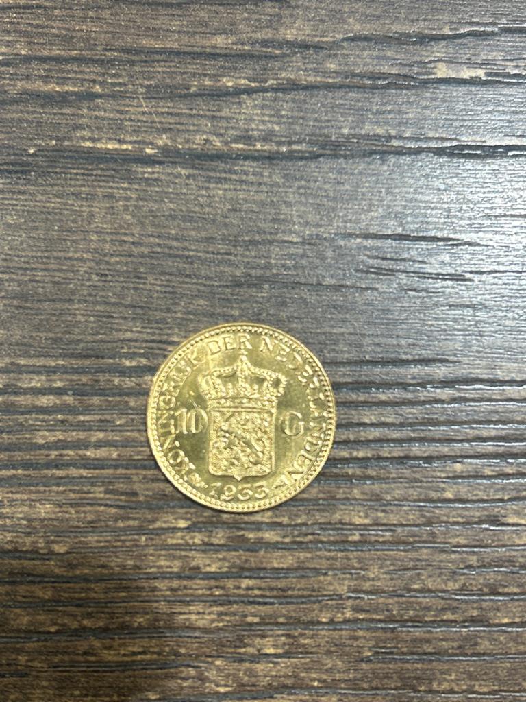 Gouden Tientje Wilhelmina 1933, Koningin Wilhelmina, Losse munt, 10 gulden, Goud