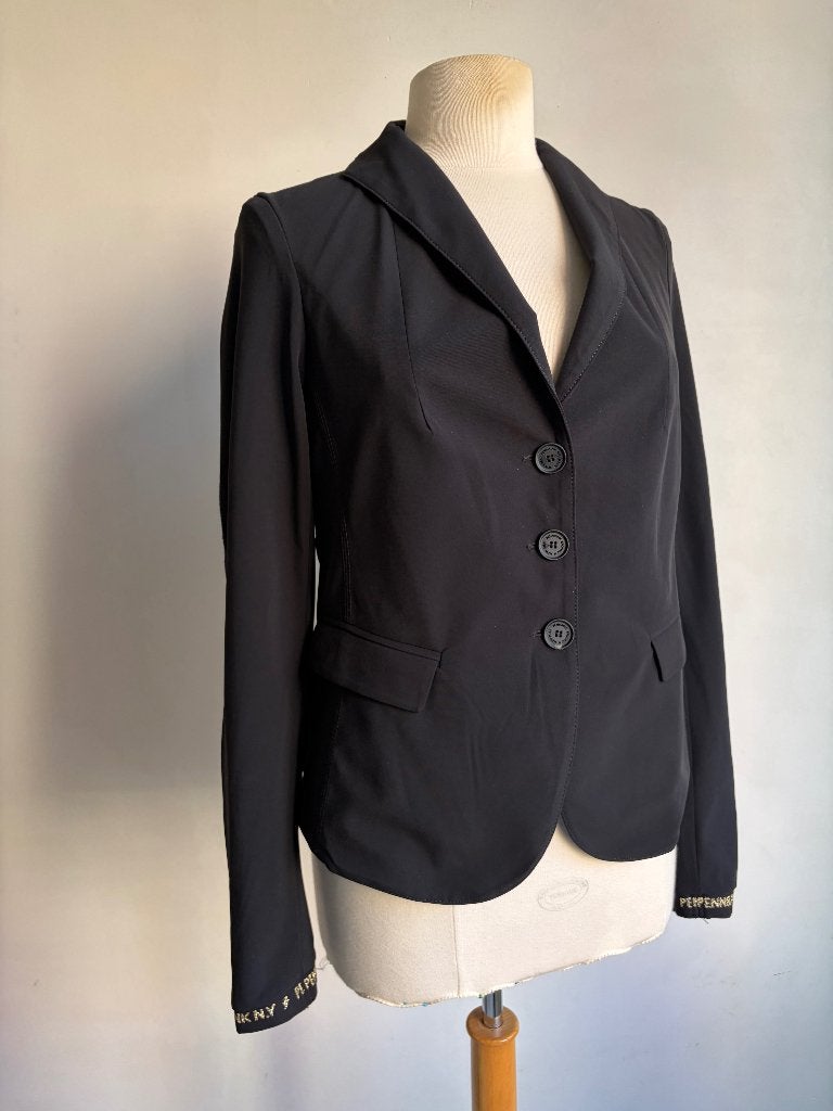 penn & ink blazer maat 38 zwart travelstof  jasje, Kleding | Dames, Maat 38/40 (M), Penn & Ink, Verzenden, Zwart
