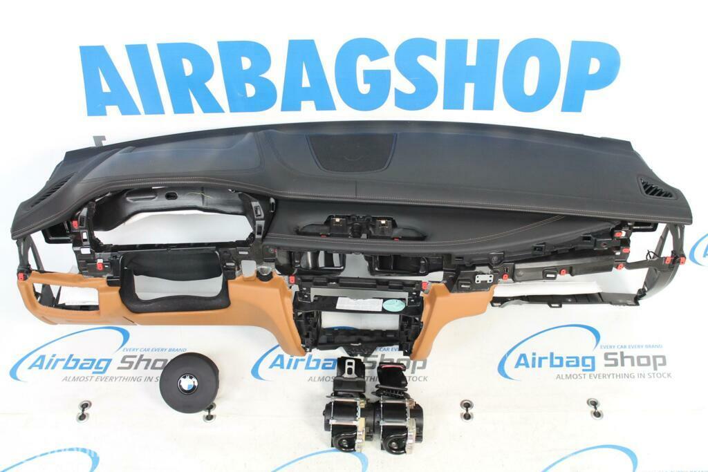 Airbag set - Dashboard M leer cognac stiksels BMW X6 F16, Gebruikt, Ophalen of Verzenden