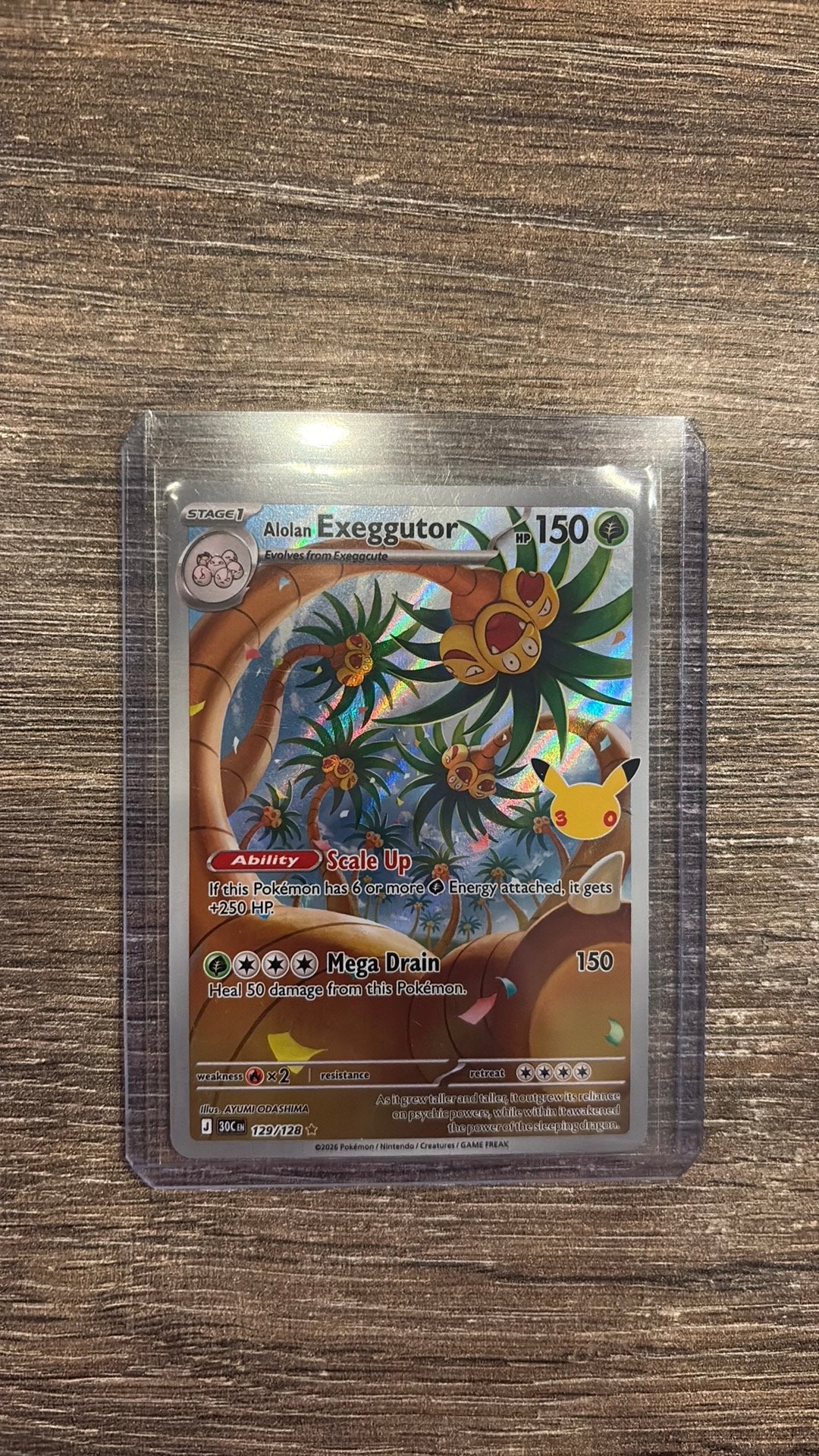 30C Alolan Exeggutor 129/128, Ophalen of Verzenden, Zo goed als nieuw