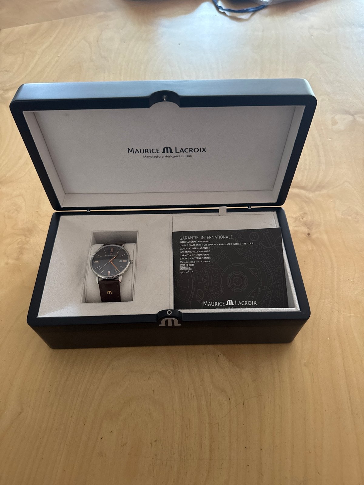 Maurice Lacroix Eliros EL1118-SS001-311 Herenhorloge, Sieraden, Tassen en Uiterlijk, Horloges | Heren, Overige merken, Leer, Staal