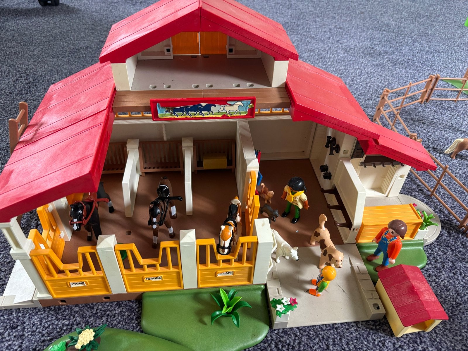 Playmobil paardenstal en bak - compleet, Ophalen, Gebruikt, Gebouw, Complete set
