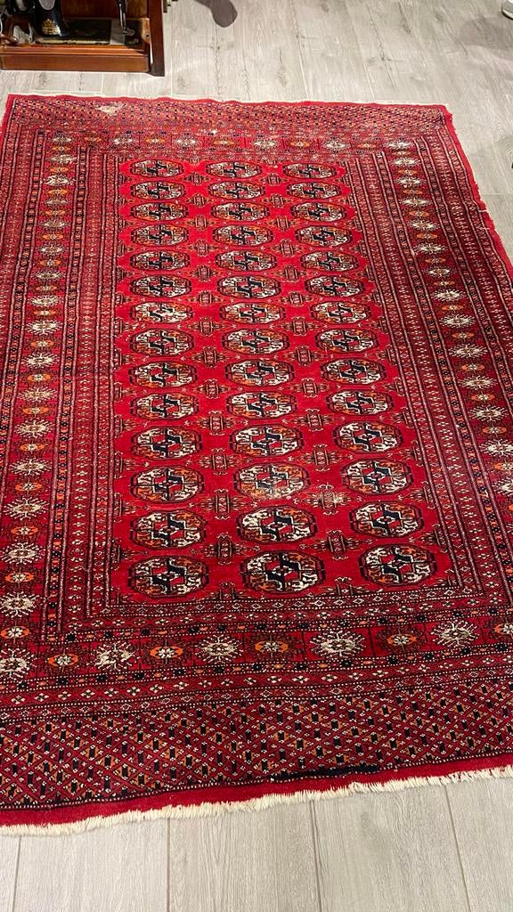 authentiek vintage Perzisch tapijt wol of zijde 124x185cm, Huis en Inrichting, Stoffering | Tapijten en Kleden, Gebruikt, 100 tot 150 cm