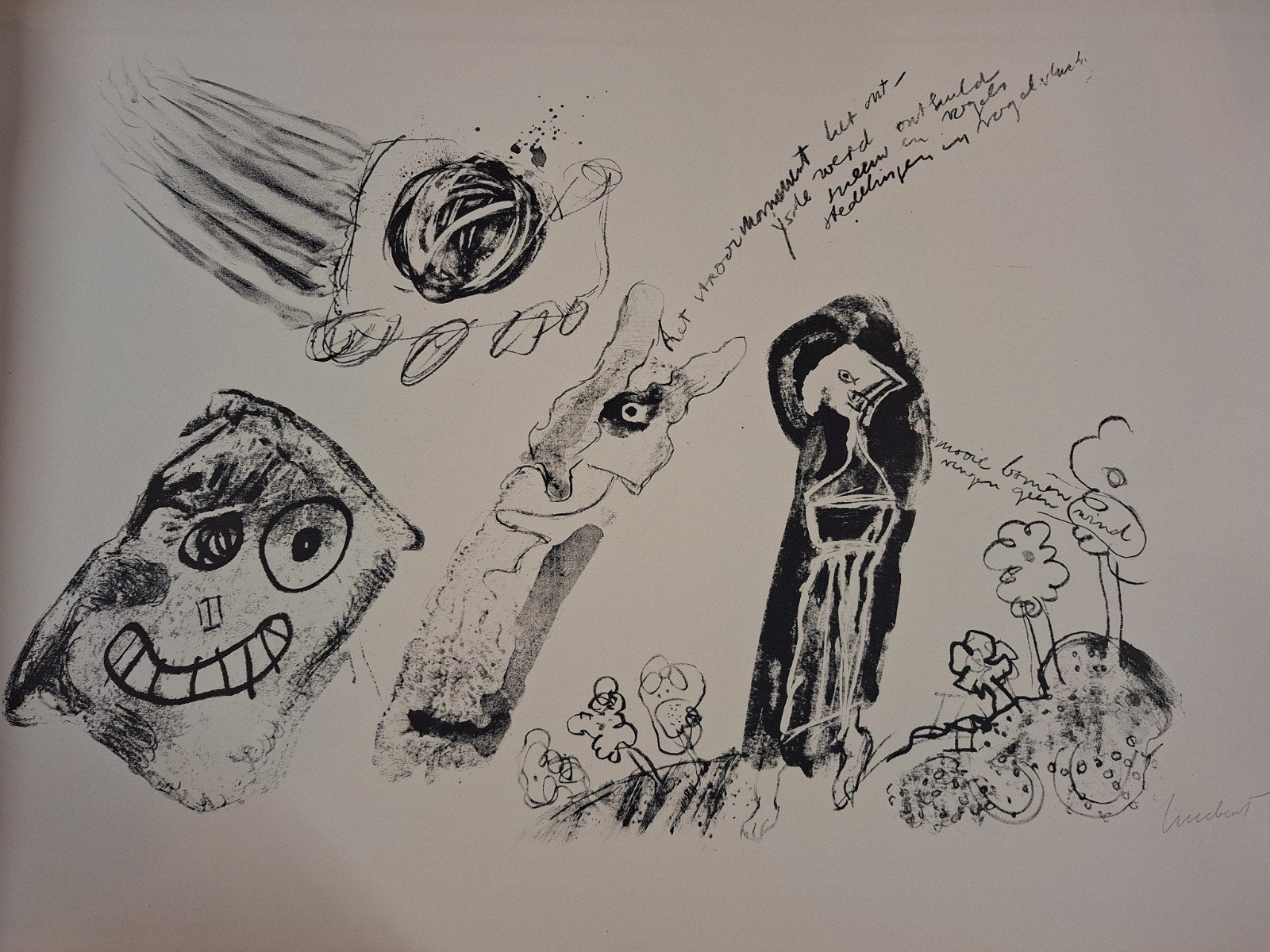 Lucebert Cobra-kunst Lithografie, Ophalen of Verzenden, Personages en Fantasiefiguren, Lithografie