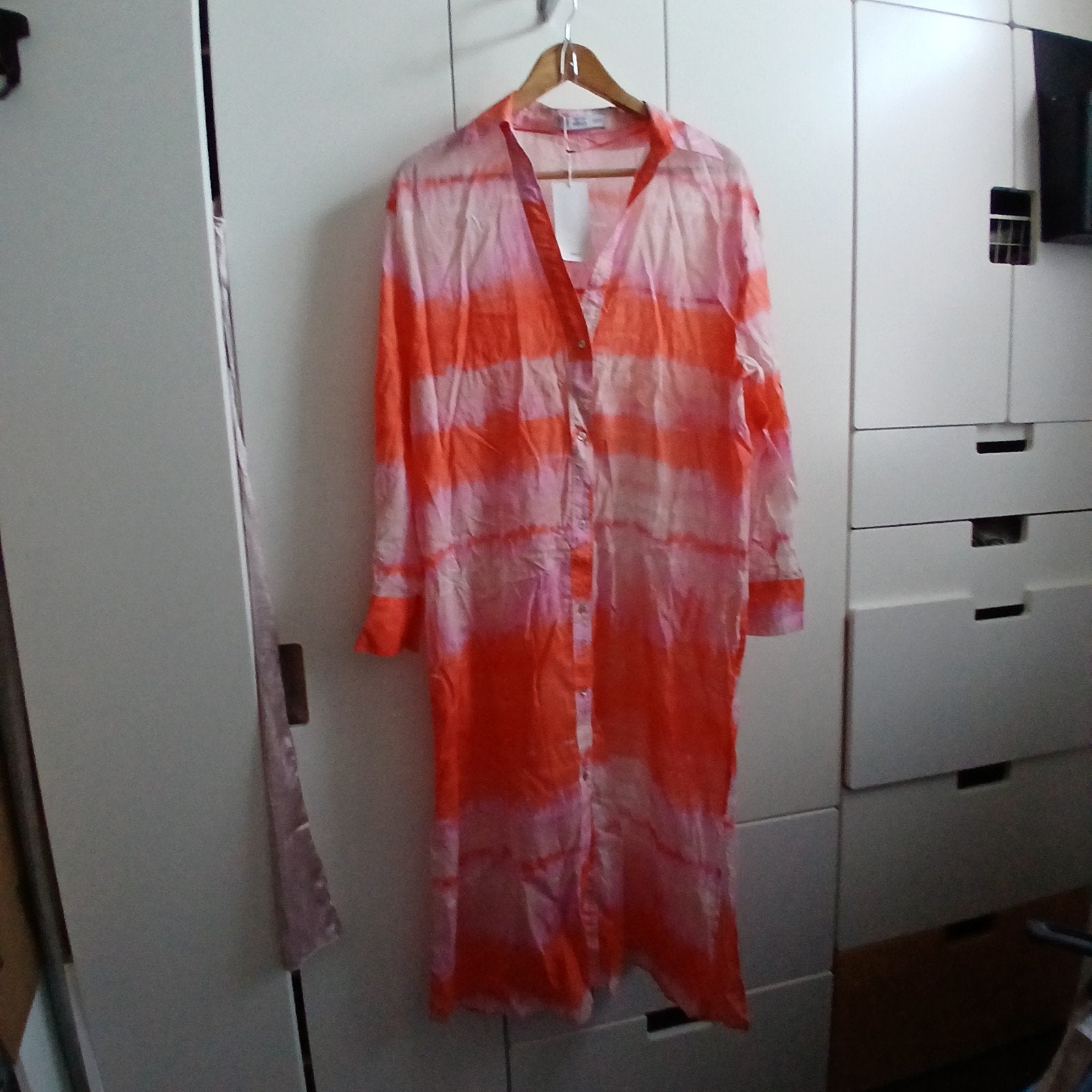 Mango tie-dye maxi jurk - Nieuw met kaartjes, Mango, Nieuw, Oranje, Ophalen of Verzenden