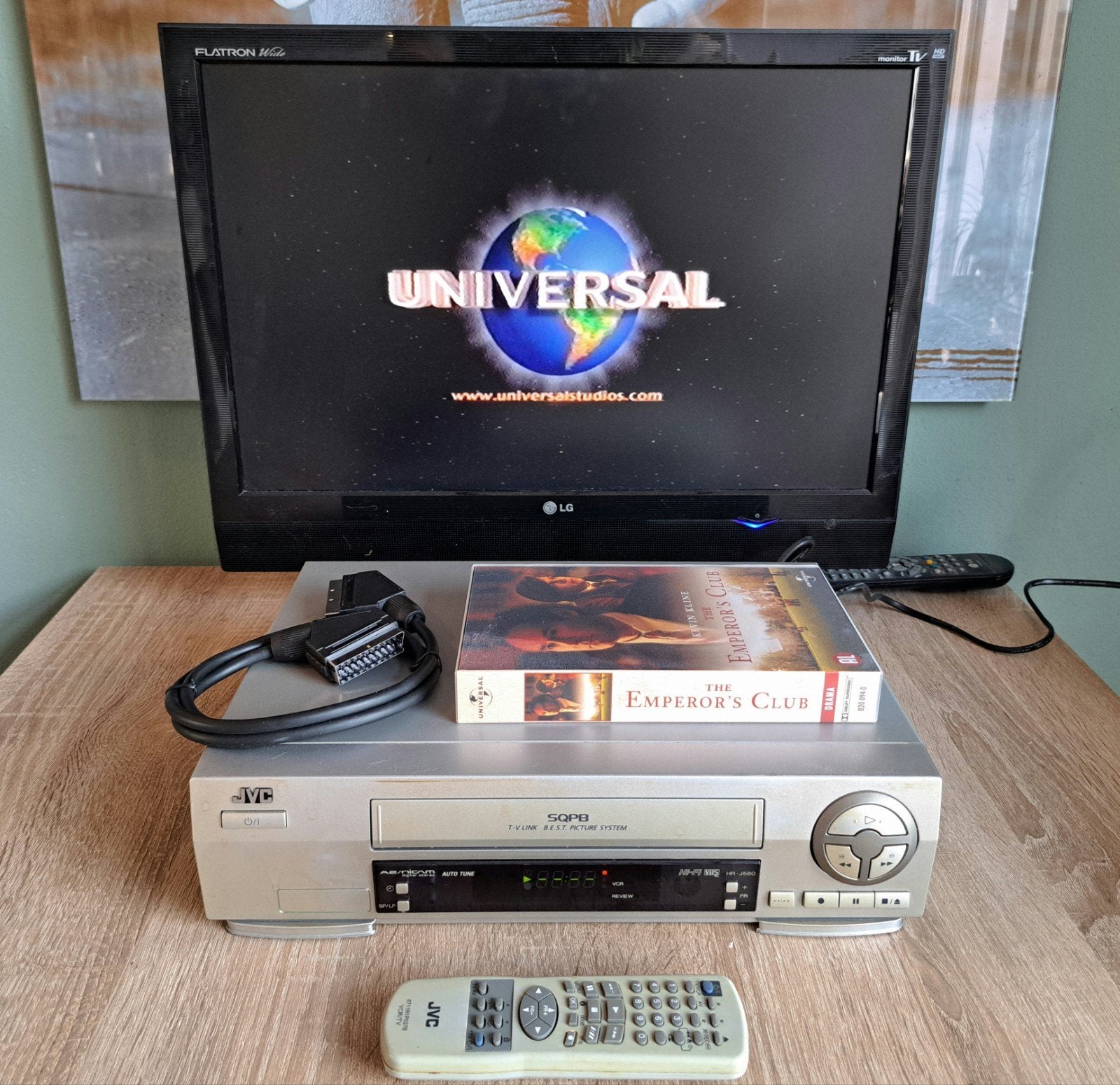 VHS videorecorder JVC goed werkend met afstandsbediening, Ophalen of Verzenden, Zo goed als nieuw, VHS-speler of -recorder