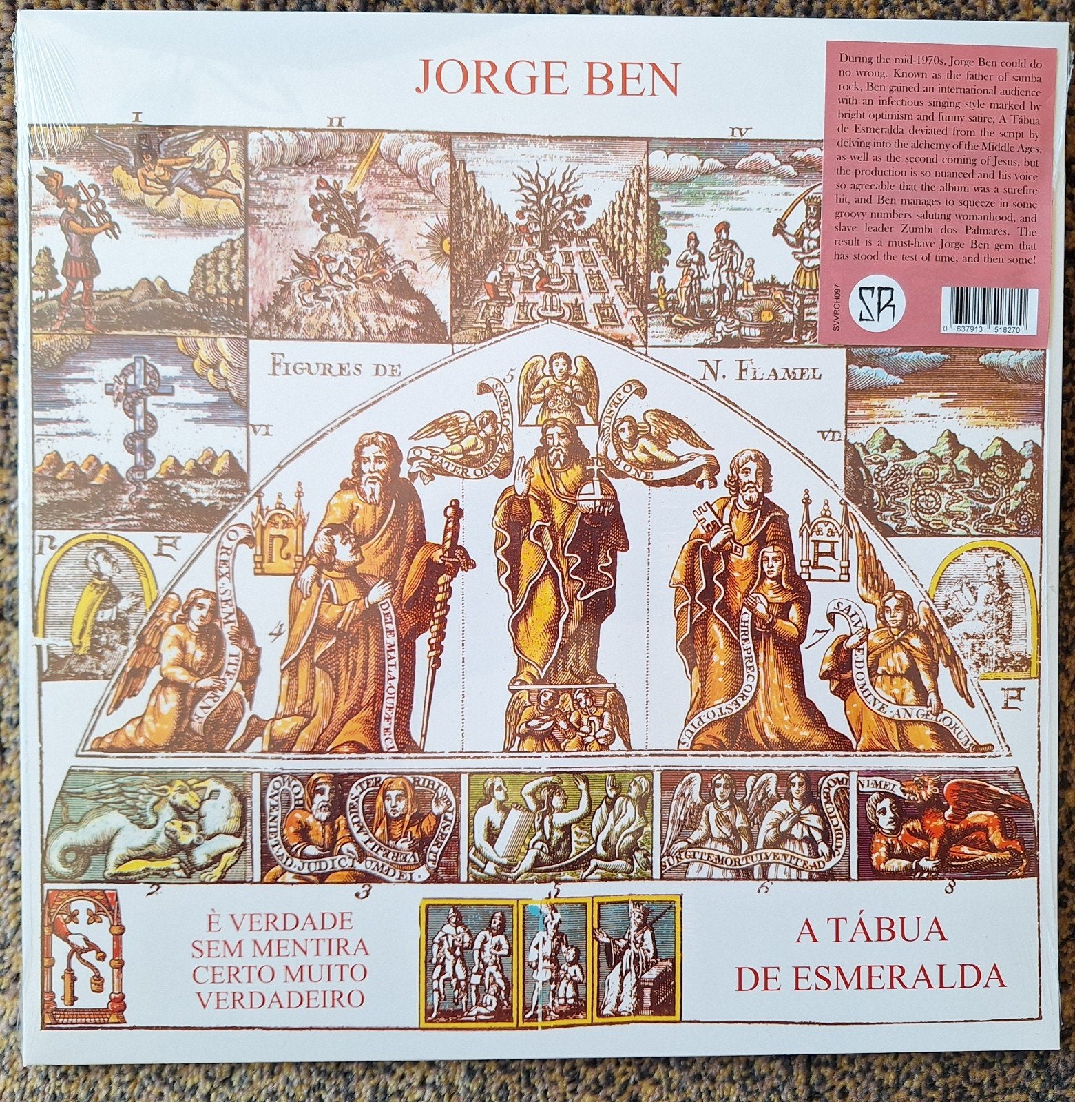 Jorge Ben - A Tábua de Esmeralda (Brazil reïssue LP), Cd's en Dvd's, Vinyl | Latin en Salsa, LP, Samba, Ophalen of Verzenden, Reissue