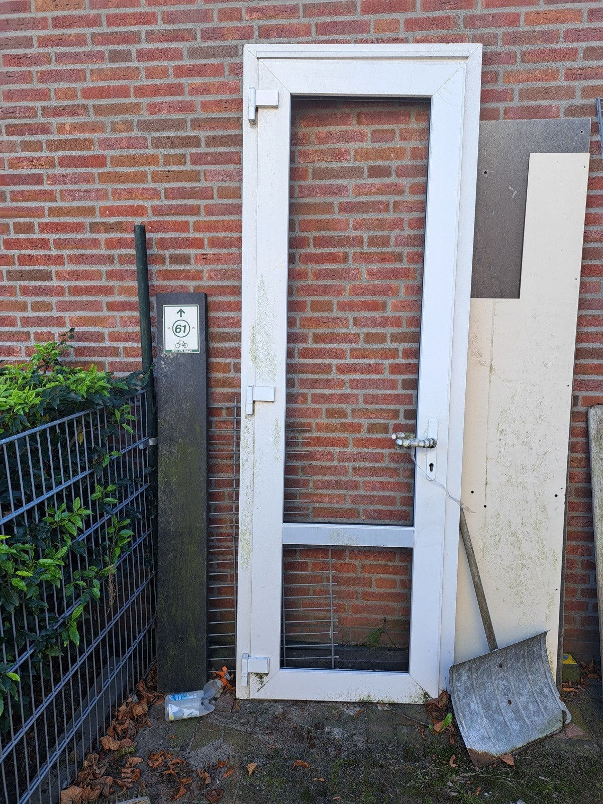 kunststof buitendeur 245x86, zonder glas, Ophalen, Kunststof, 80 tot 100 cm, 215 cm of meer