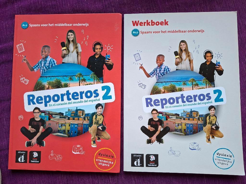Reporteros 2 A1.2 Spaans werkboek en tekstboek, Boeken, Ophalen of Verzenden, Nieuw, Talenland, Non-fictie