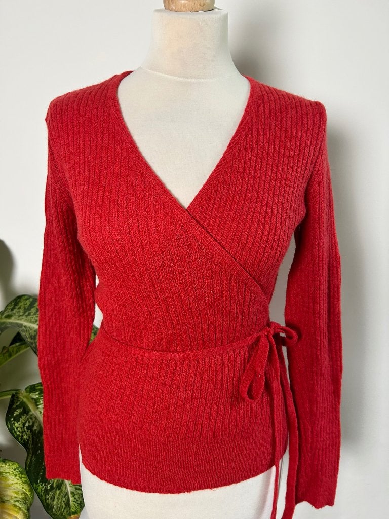 King Louie maat XL warm rood wikkel vest 3481, Maat 46/48 (XL) of groter, Ophalen of Verzenden, Zo goed als nieuw, King Louie