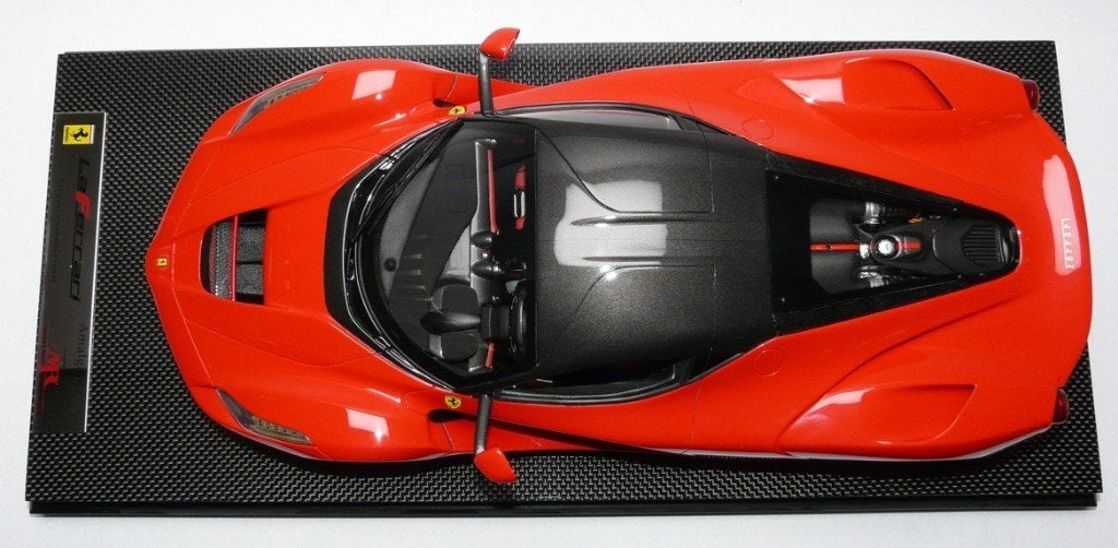 Ferrari LaFerrari Rood met Carbon dak van Amalgam #10 van 10, Ophalen of Verzenden, Nieuw, 1:9 t/m 1:12, Auto