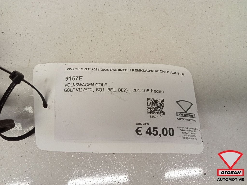 VW Polo GTI 2021-2025 Origineel! Remklauw Rechts Achter, Gebruikt, Volkswagen, Volkswagen AG, Berliner Ring 2
38440  Wolfsburg, DE