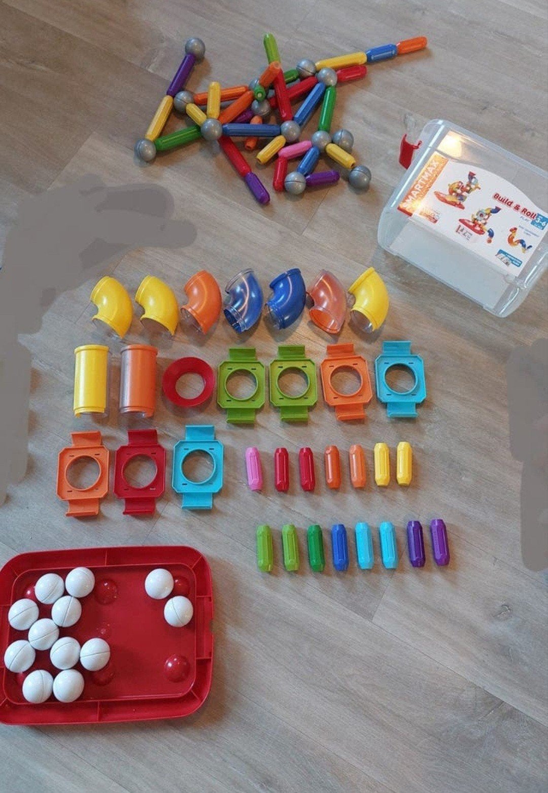 Smartmax Build & Roll (44 stuks) + extra ballen en staven, Ophalen, Zo goed als nieuw
