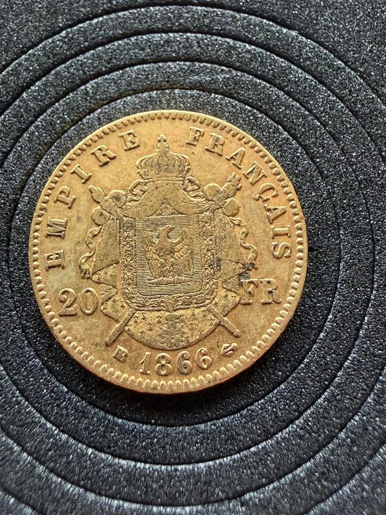 20 Franc 1866 BB Napoleon III, Ophalen of Verzenden, Frankrijk, Losse munt, Goud