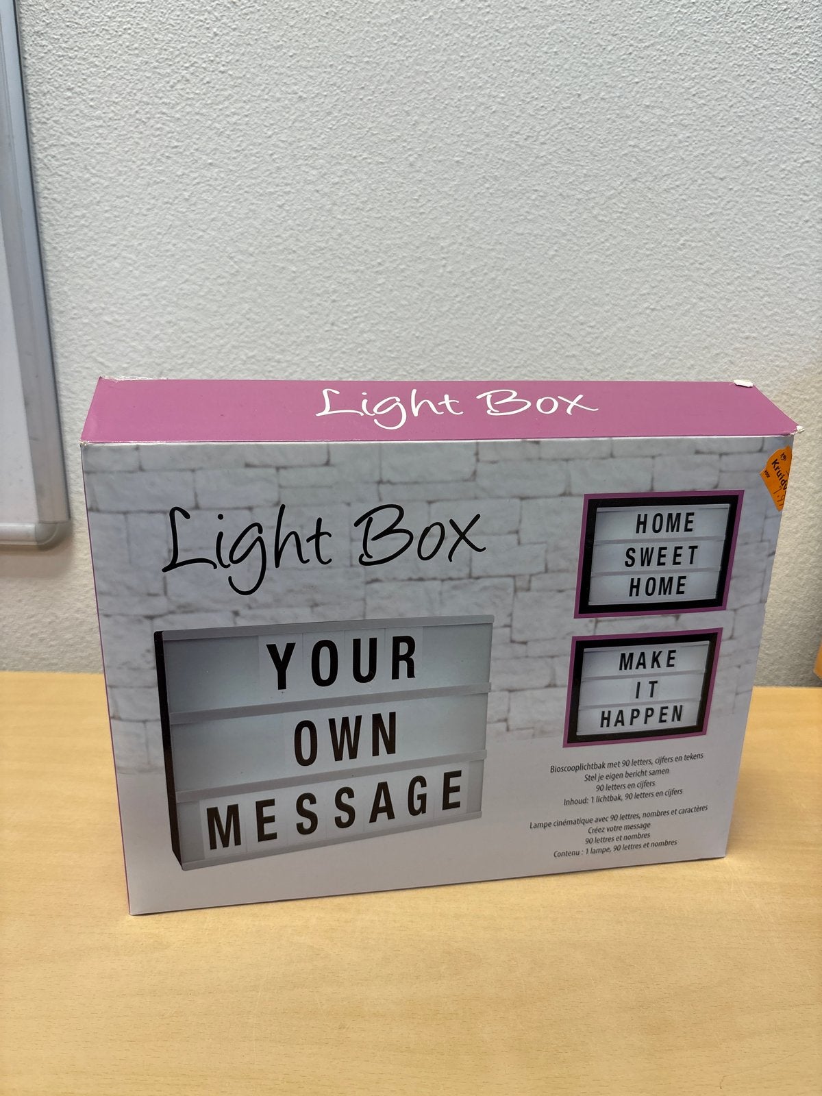 Light Box met letters en symbolen, Ophalen, Gebruikt, Kunststof, Modern