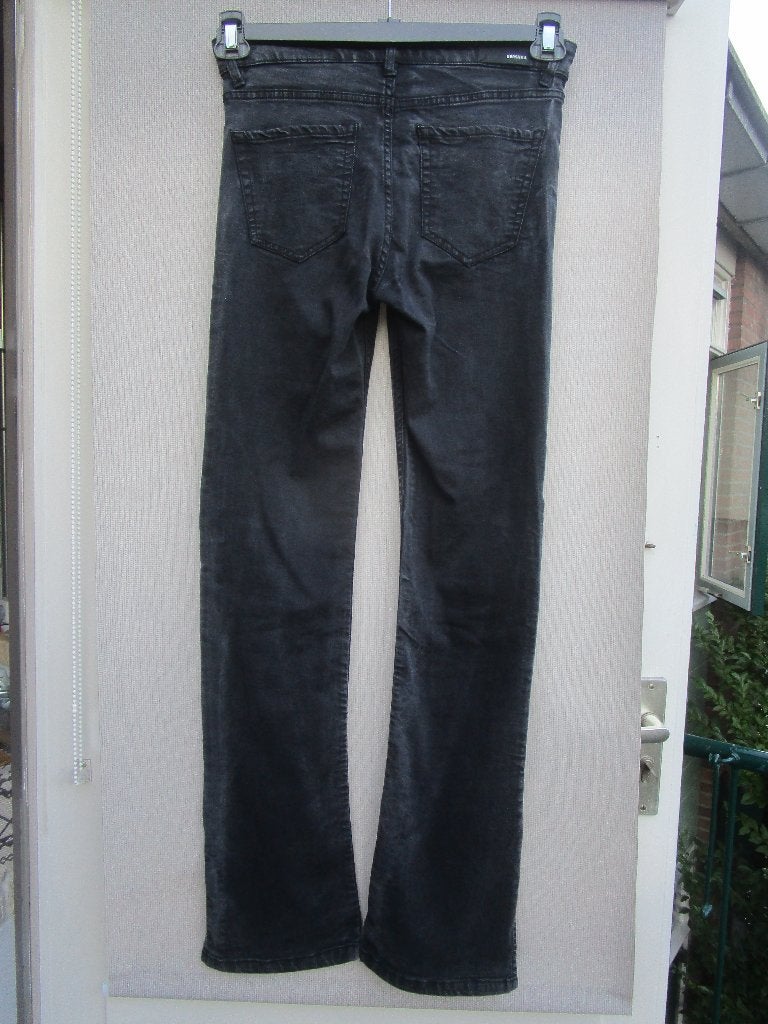 Broek BERSHKA mt  36  zwart, Zwart, Maat 36 (S), Lang, Gedragen