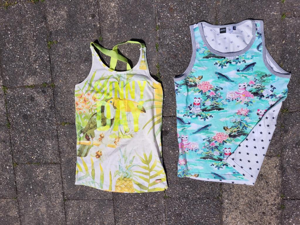 Molo/retour zomerkleding, hempjes, topjes 146/152, Ophalen of Verzenden, Zo goed als nieuw, Meisje, Shirt of Longsleeve