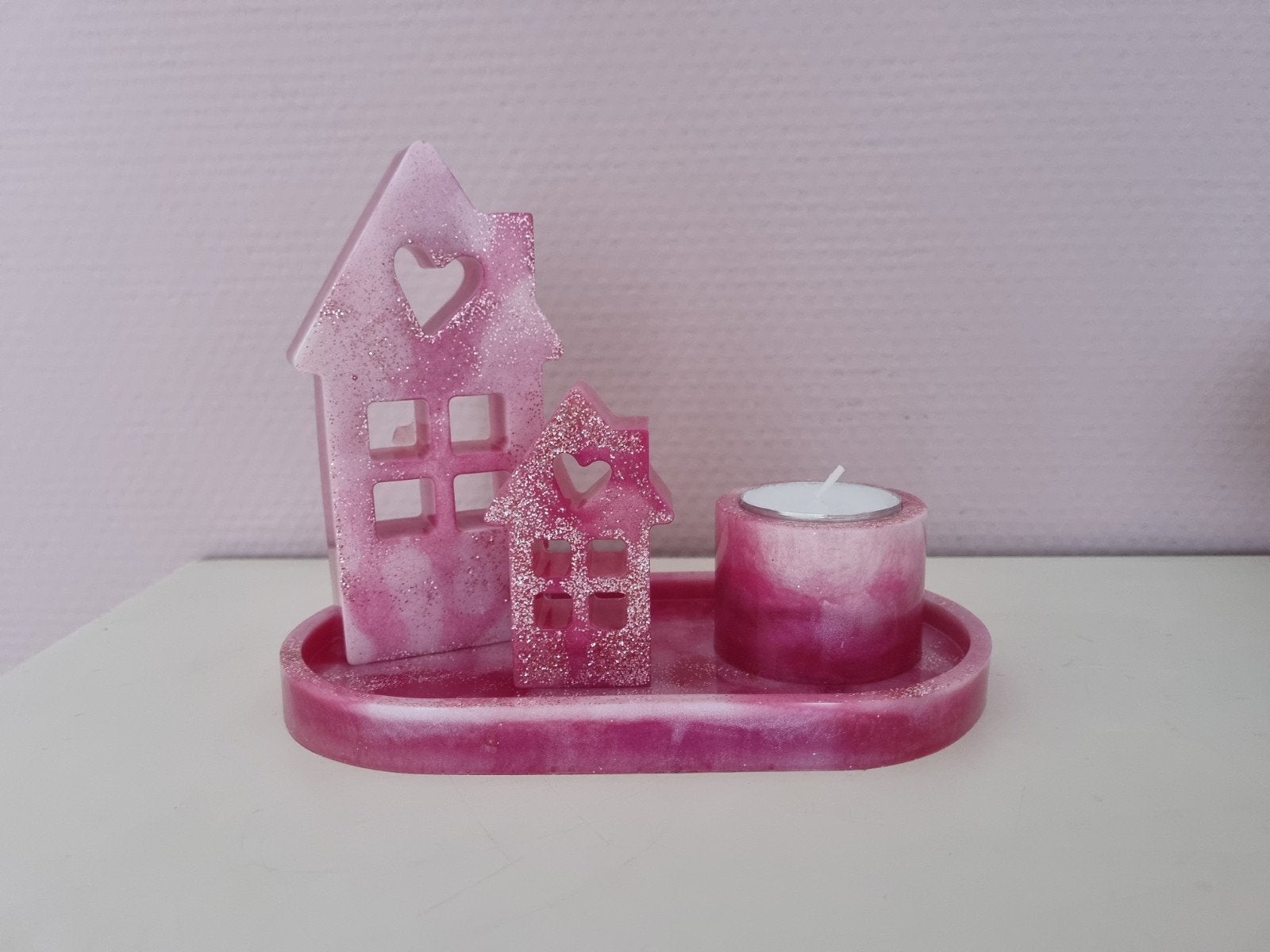 Decoratie met waxinelicht houder, Ophalen of Verzenden, Nieuw, Overige materialen