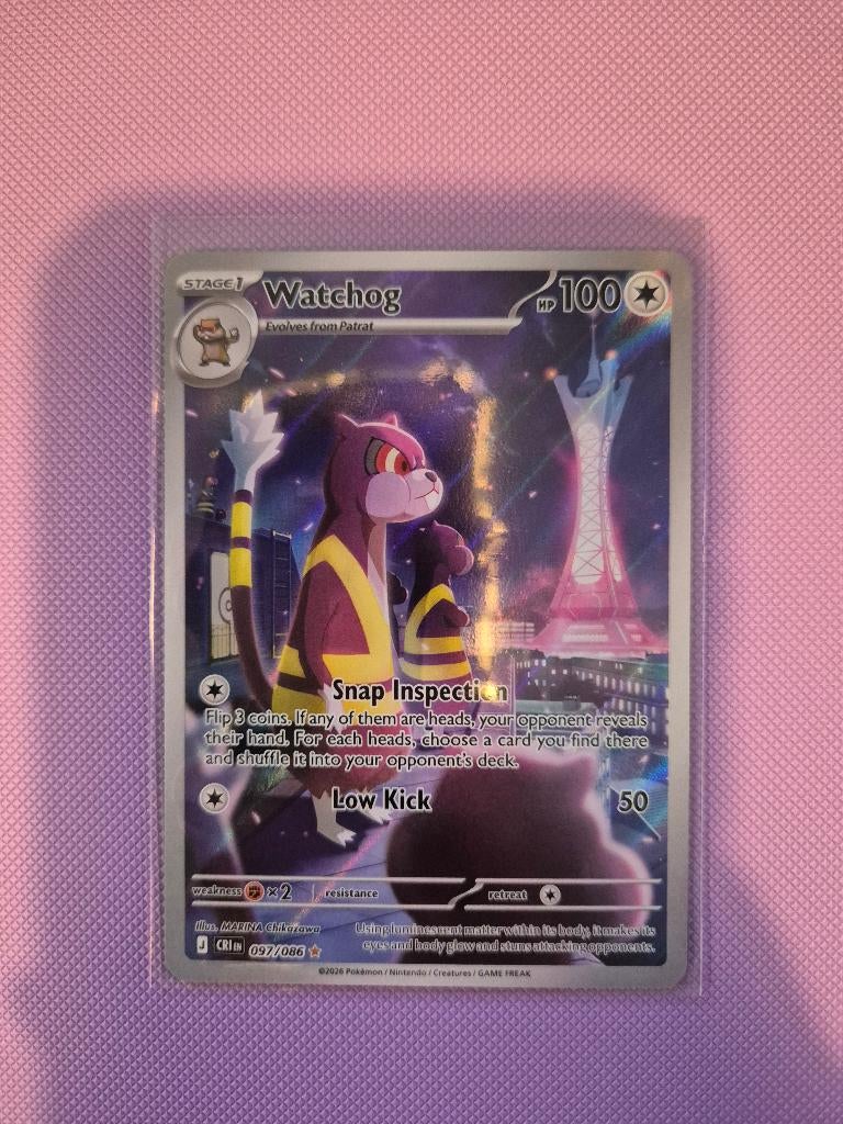 Pokémon Chaos Rising: Watchog CRI097 IR - NM, Ophalen of Verzenden, Zo goed als nieuw, Losse kaart