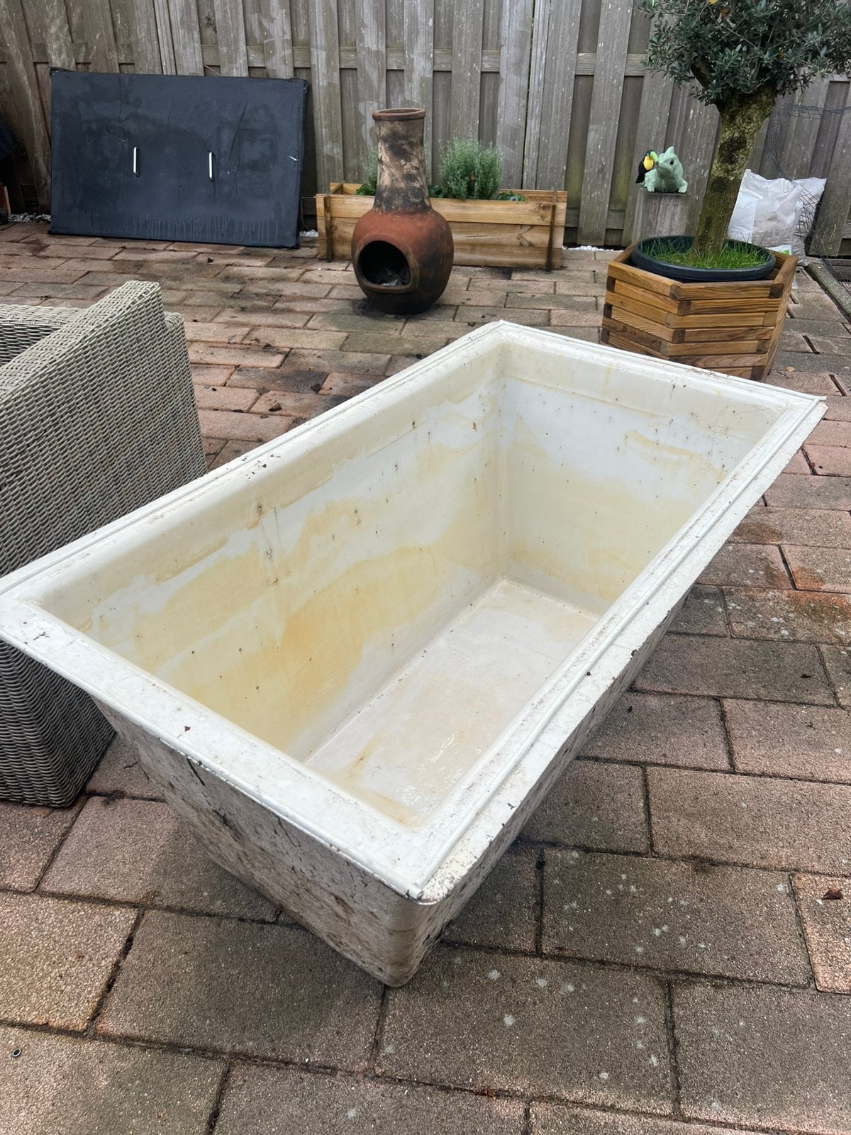Vijverbak met deksel, Tuin en Terras, Ophalen, Gebruikt