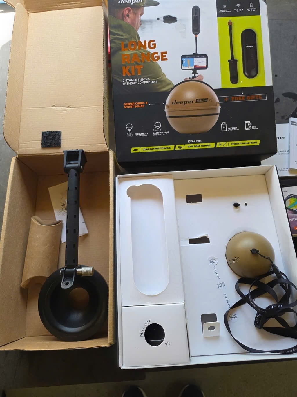 Deeper chirp 2 met voerbootmount, Ophalen of Verzenden, Zo goed als nieuw, Overige typen