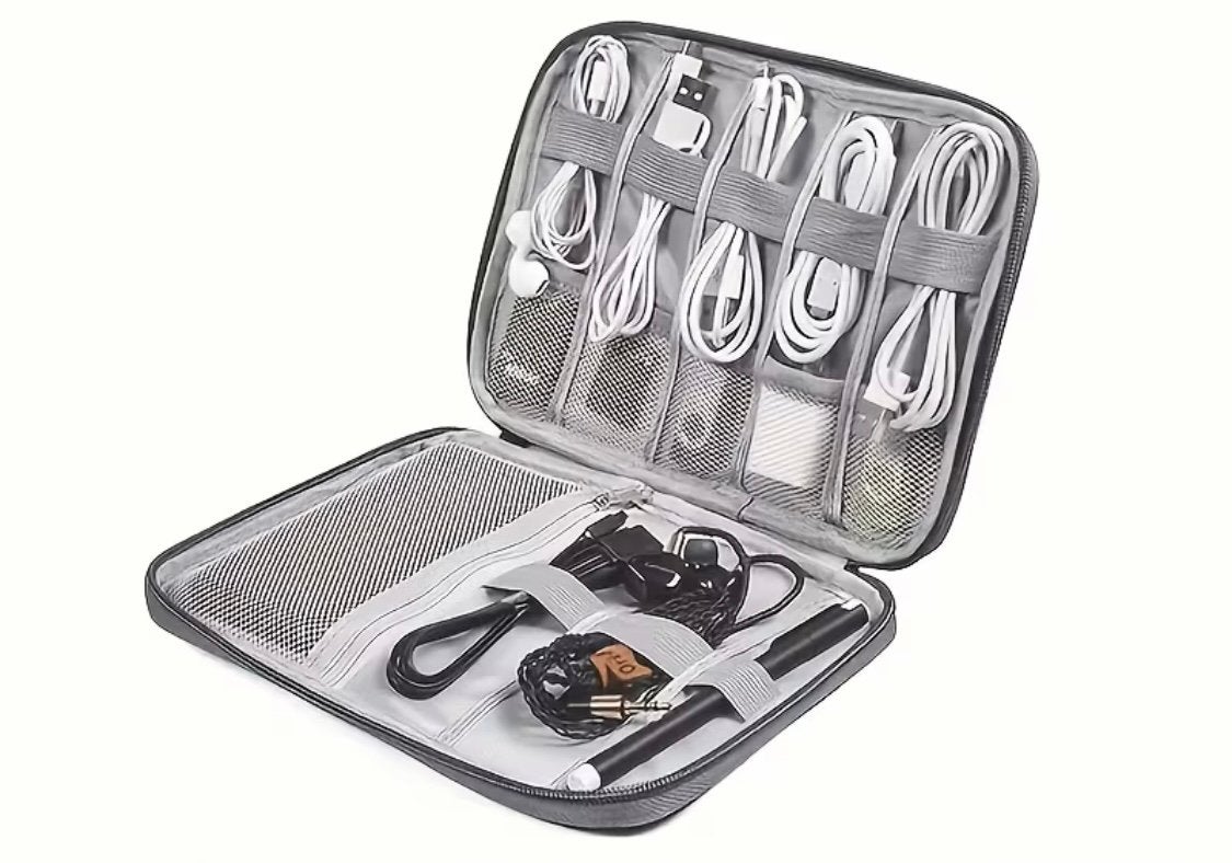 Kabel Organizer Opbergtas | Reis Etui voor Opladers & USB, Ophalen, Nieuw, Complete set