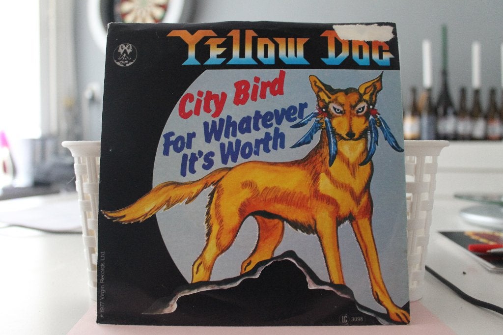 7" Single Yellow Dog - City Bird / For Whatever It's Worth, Gebruikt, 7 inch, Ophalen of Verzenden, Pop