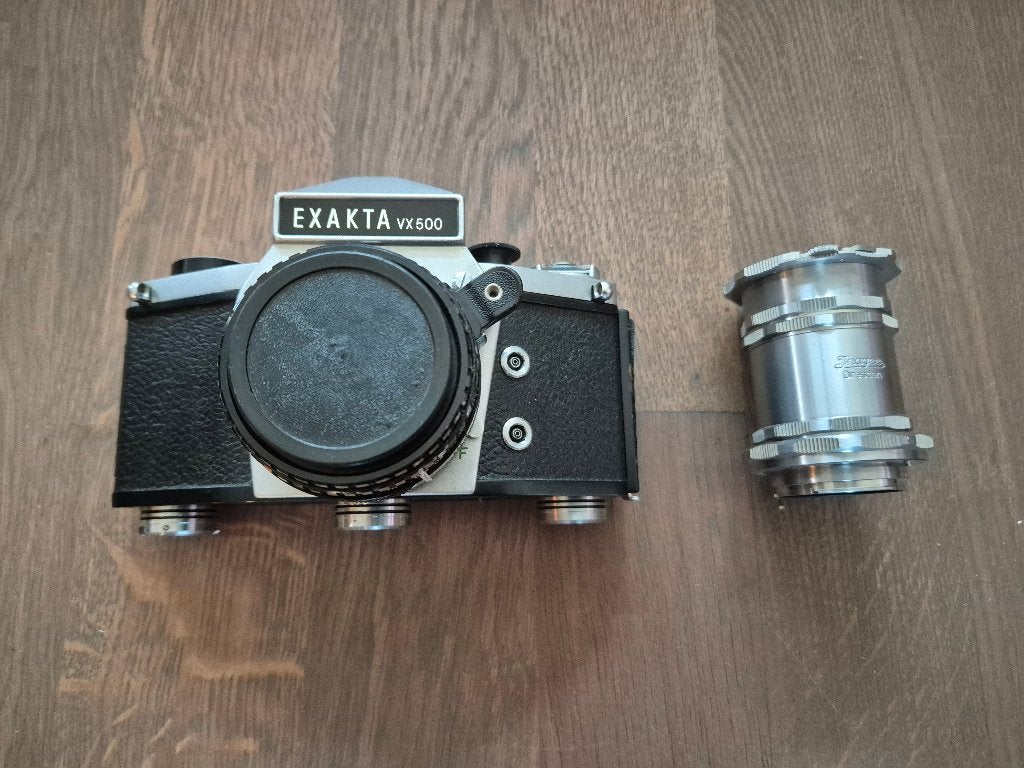 Exakta VX500 camera met lens en tussenring, Ophalen of Verzenden, Gebruikt, Spiegelreflex, Overige Merken