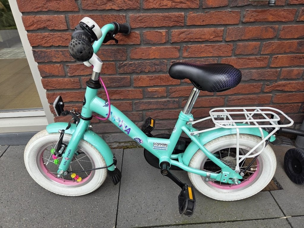 Alpina Girlpower 12,5 inch, Ophalen, Terugtraprem, Zijwieltjes, Gebruikt