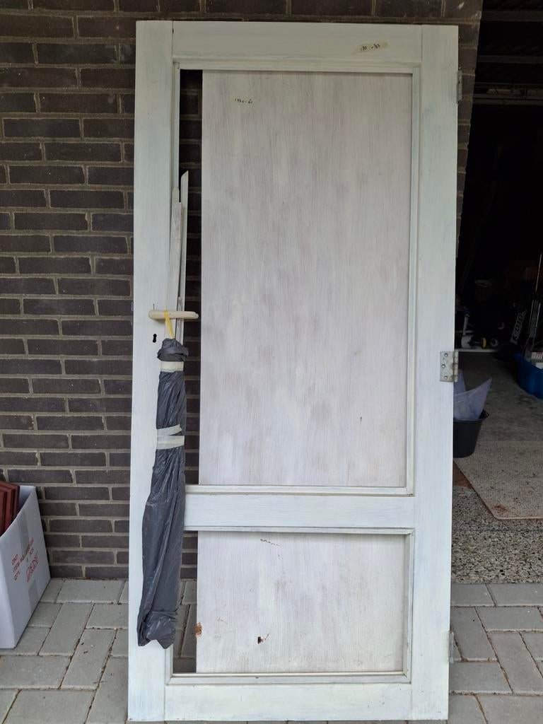 Zware meranti hardhouten buiten deur, 80 tot 100 cm, Minder dan 200 cm, Ophalen of Verzenden, Buitendeur