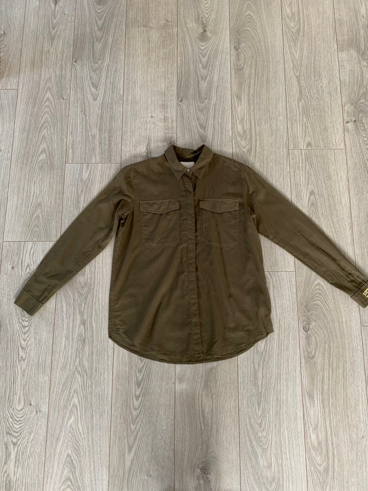 Maison Scotch Blouse Maat M - Khaki, Kleding | Dames, Blouses en Tunieken, Ophalen of Verzenden, Zo goed als nieuw, Maat 38/40 (M)