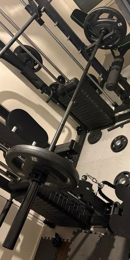 Olympische halterstang 2.20m/20kg met 2x 20kg schijven, Ophalen, Nieuw, Rug, Halterset