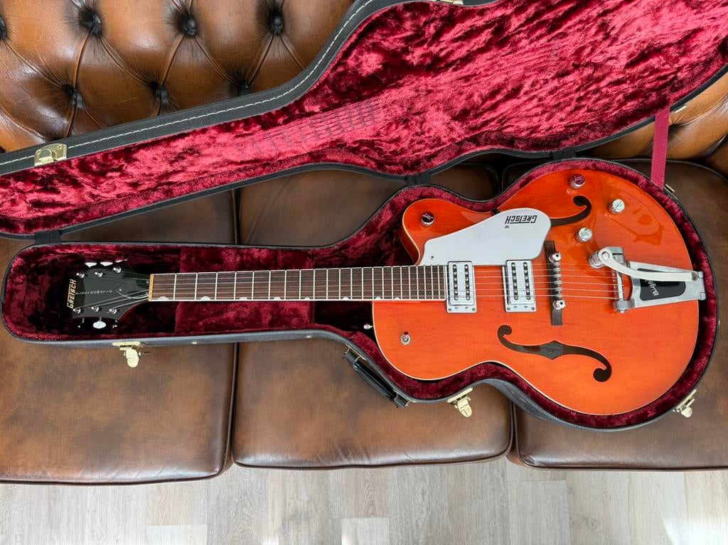 Gretsch G5120 Hollow Body – Korea + Koffer (Topstaat), Ophalen of Verzenden, Zo goed als nieuw, Hollow body, Overige merken