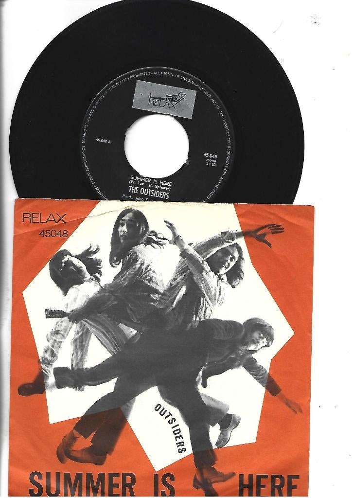 THE OUTSIDERS SINGLE 7" SUMMER IS HERE 1967, Cd's en Dvd's, Vinyl Singles, 7 inch, Single, Ophalen of Verzenden, Pop