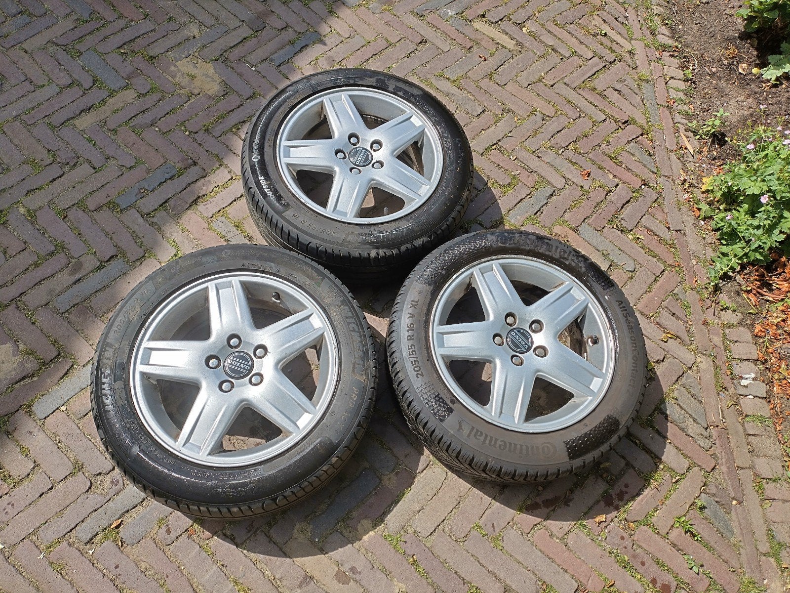 Volvo V70 wielen, Auto-onderdelen, Gebruikt, 16 inch, Banden en Velgen, All Season