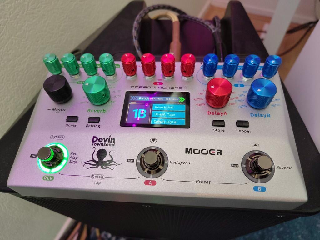 Mooer Ocean Machine II Devin Townsend Signature Pedaal, Ophalen of Verzenden, Zo goed als nieuw, Delay of Echo