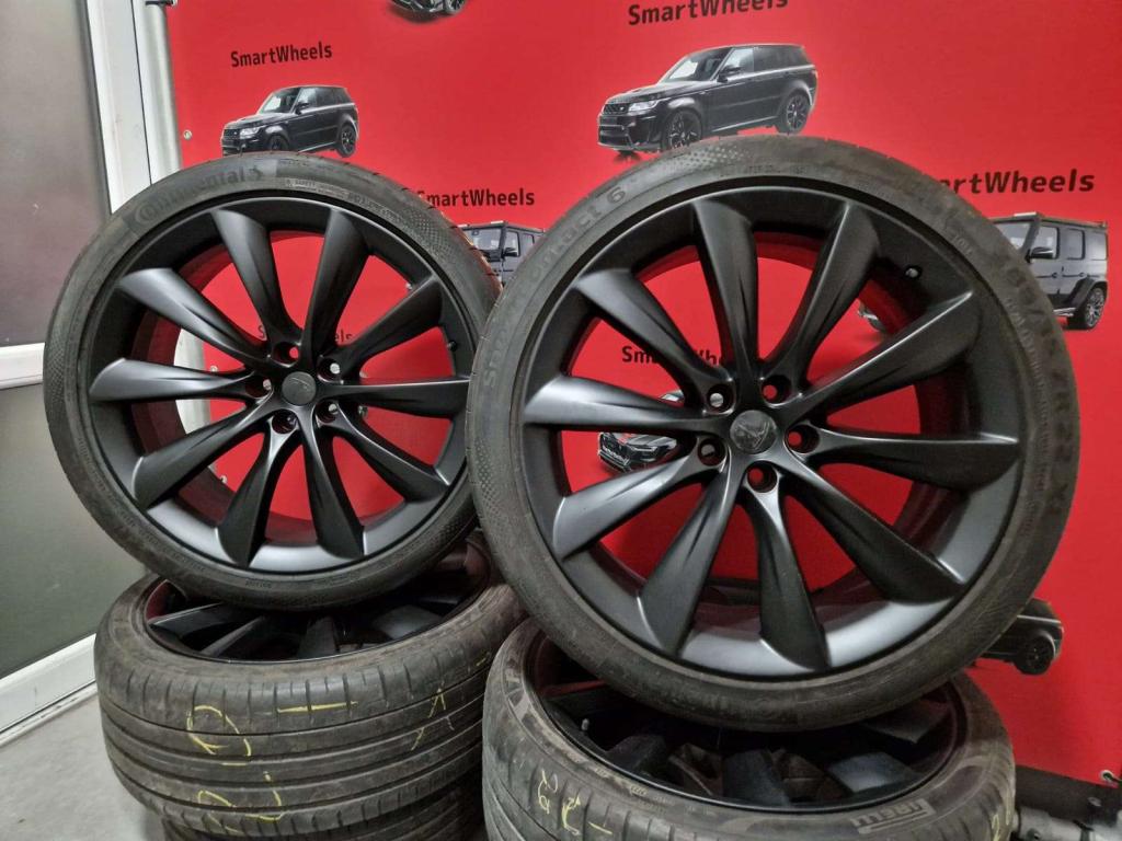 22 inch ORIGINEEL TESLA MODEL X VELGEN EN BANDEN, Auto-onderdelen, Banden en Velgen, Niet ingevuld, Velg(en), 285 mm, Niet ingevuld