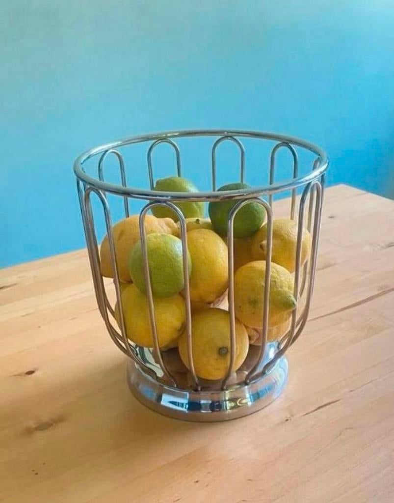 Citrusmand/fruitmand Alessi 2 stuks ZGAN, Huis en Inrichting, Ophalen of Verzenden, Zo goed als nieuw, Rond, Overige materialen