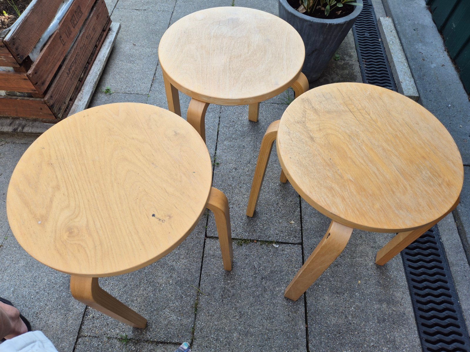 Ikea Frosta krukje - set van 3, Ophalen, Gebruikt, Hout