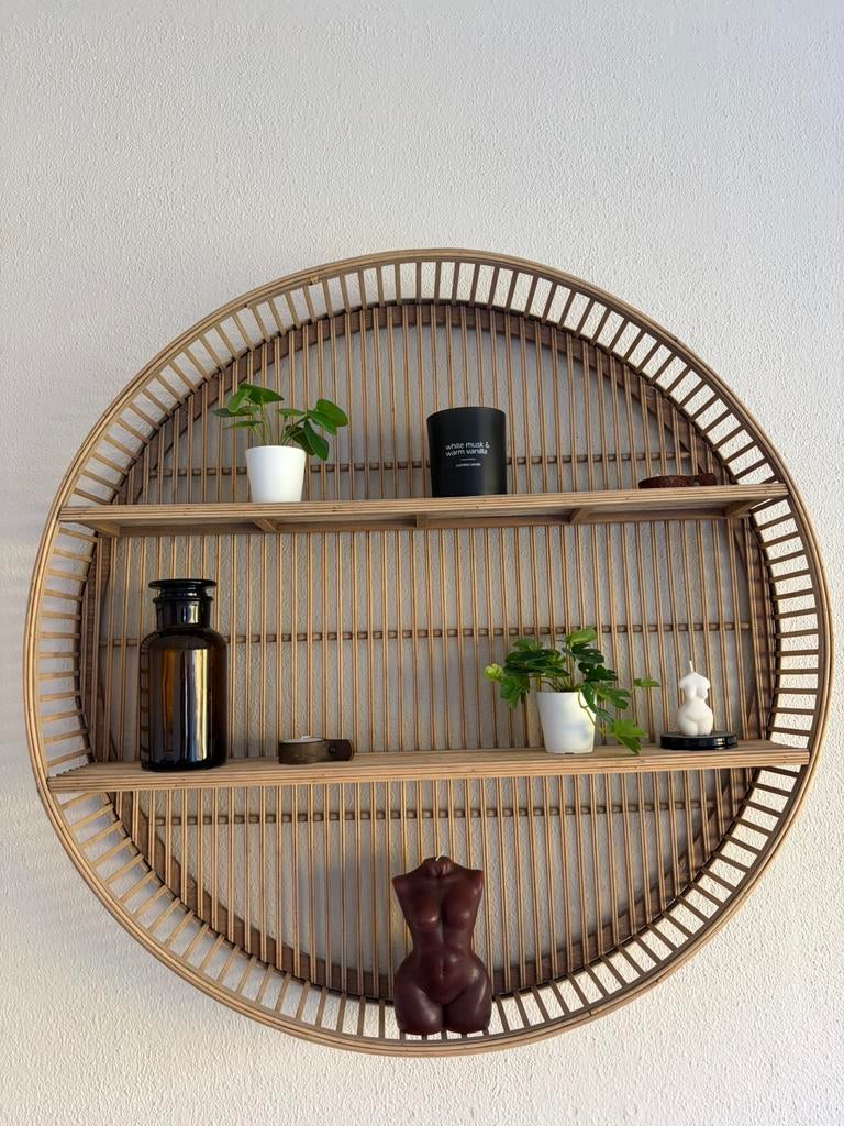 Ronde muurdecoratie (wandrek), Huis en Inrichting, Woonaccessoires | Wandplanken en Boekenplanken, Ophalen, Zo goed als nieuw